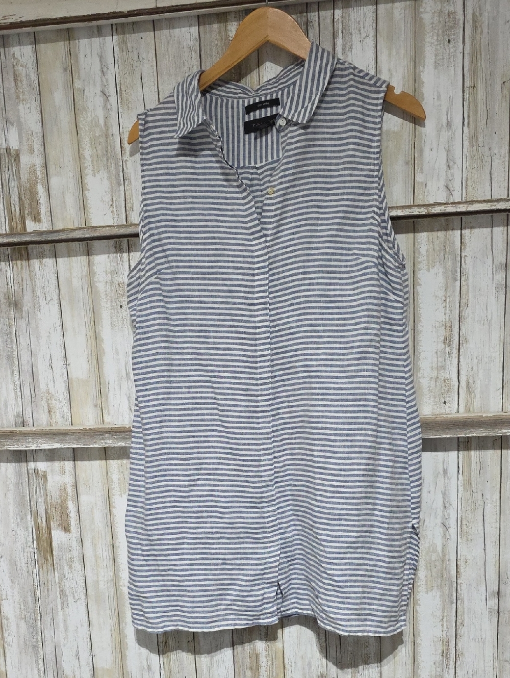Tahari 100% Linen Sleeveless Dress Size Large